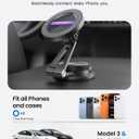 LOXP Upgrade Tesla Phone Mount [Strong Magnetic & Foldable] Aluminum Car Mount for Tesla Model 3/Y/Juniper, 360 Rotating Tesla Phone Holder Fits for iPhone 17 16 15 Pro Max, Tesla Accessories