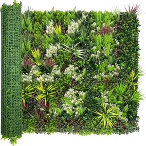 ODTORY Artificial Plant Wall Panels: 50"×120"(42 sqft) UV-Anti Faux Grass Wall Backdrop Boxwood Ivy Fence Privacy Screen Fake Greenery Leaf Hedge for Outdoor,Indoor,Garden,Backyard and Home Decor