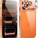 Compatible with iphone 17 Pro Max Phone Case with Screen Protector & Camera Len Protector, [Not Yellowing] [Military-Grade Drop Protection] Protective Cover Case for iphone 17 Pro Max - Crystal Clear