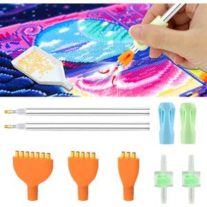 Vacuum Diamond Painting Pen Replacement Kit  2 Replacement Diamond Pens with Filters & Multiplacers (3/5/7 Heads)  Compatible with Most Vacuum Pens  Diamond Art Accessories