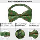 HISDERN Bow Ties for Men Pre-Tied Bow Tie Floral Paisley Handkerchief Classic Formal Bowtie and Pocket Square Cufflinks Set
