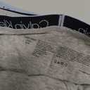 Calvin Klein Boys' Little Modern Cotton Assorted Briefs Underwear 3 Pack (Large, Blue and Grey Stripe, Blue Bell, Heather Grey)