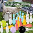 2 Pack Bowling Set Indoor Outdoor Bowling Games Include 20 Bowling Pins and 4 Plastic Ball Lawn Bowling Toy for Kids Boys Girls Family Party Birthday School Educational Gift (Color Set 2)