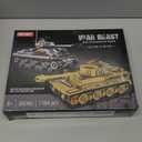 WW2 Army Tank Toys Building Kit Compatible with Lego, Create a German Tiger & an American M4 Sherman Models with 1184 Blocks, Great Military Toy Gifts for Boys, Kids Age 8-14