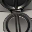 Holstein Housewares Stainless Steel 2 Section Omelet & Frittata Maker, Non Stick Coating, Easy To Clean, Indicator Lights, Compact Storage, Prepare Versatile Recipes in Minutes. 2 Portions, Black