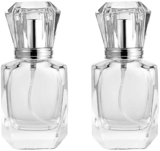 2pcs 30ml Refillable Perfume Bottle Glass Empty Bottle Spray Perfume Bottle Small Bottles Spray Refillable Atomizer Scent Bottles