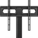 Universal TV Stand for 27-75 inch TVs Swivel +/-35 Height Adjustable Table Top TV Base Max VESA 400x400mm,Holds up to 77 lbs Black