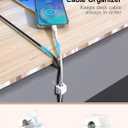 4 x 8-Pack Magnetic Cable Clip Nano Adhesive Cable Organizer - Black, Suitable for Office desktops, Bedside Tables, Home appliances Wire Management