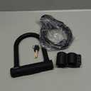 Heavy Duty Bike U Lock - Super Strong 12 Ton Shear, 20mm U Shape Lock Anti-Theft Silicone Covered Electric Scooter Lock Keyhole with Sliding Cover 4ft Steel Cable with Mounting Bracket and 3 Keys(S)