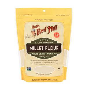 Bob's Red Mill Stone Ground Whole Grain, Millet Flour, 20 Ounce (Pack of 4) (EXP 08/04/26)