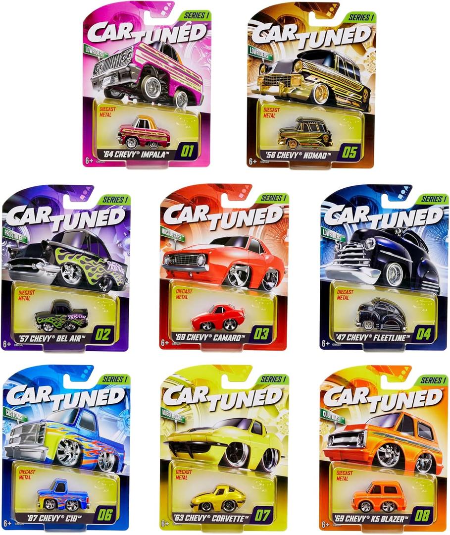 CarTuned Series 1-8 Pack, Diecast Vehicle, Ages 6+ Years (Onesize)