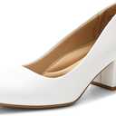 DREAM PAIRS Women's Pumps Low Chunky Block Heel Dress Shoes Closed Round Toe Comfortable Heels. Size 8.5
