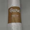 Bare Home Poly Satin Sheet Set - California King - Luxury Soft and Smooth Satin - for Hair and Skin - Breathable - Similar to Silk - Deep Pocket up to 15 - Bedding Sheet Set (Cal King, White)