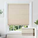 Joydeco No Drill Linen Cellular Blinds for Indoor Windows, Light Filtering Cordless Cellular Shades for Thermal Insulation Noise Reduction, Window Shades for Home (Linen Cream, 30" W x 64" H)
