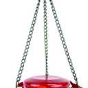 Nature's Way Bird Products MHF4 Hand Blown Garden Top Fill Hummingbird Feeder, 16 oz Capacity, Red