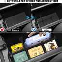 for 2026 Toyota RAV4 Accessories Center Console Organizer, 3PCS Armrest Storage Box for & Wildlander with Divider Tray & Cup Holder Insert, ABS Interior Accessories with Non-Slip Mats