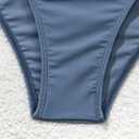 ZAFUL Women's Spaghetti Strap Tankini Swimsuits V Neck Tummy Control Tie Side Thong Bikini Swimsuits 2 Piece Bathing Suits (Large, 7-blue)