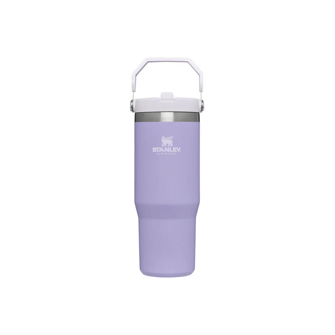 Stanley IceFlow Flip Straw Tumbler with Handle 30 oz | Twist On Lid and Flip Up Straw | Leak Resistant Water Bottle | Insulated Stainless Steel |BPA-Free | Lavender