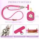WOZEAH Cell Phone Lanyard Crossbody with Mini Pouch for Women,Detachable Phone Strap for Cellphone Case with Tether Tab
