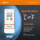 Elitech USB Digital Temperature Data Logger Reusable Recorder with Shadow Data 32000 Points, Auto PDF/CSV Report, for Windows/MacOS, Refrigerator Thermometer LogEt5T (Standard, Internal-Temp -30~70C)