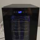 Iceblu Fridge, Digital Temperature Control White & Red 6 Bottle Cooler with Rack, Champagne Cooler Refrigerator for Bar, Home,Kitchen,Gift (Black)