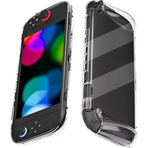 RHOTALL Clear Protective Case Cover for Nintendo Switch 2(2025), Soft TPU Crystal Transparent Protection Accessories Skin Shell with Ergonomic Comfortable Grip Design for Switch 2, Anti-Scratch