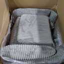 Signature Design by Ashley Tie-Breaker Swivel Glider Recliner, 2 Bolster Pillows, Hidden Storage, Fabric Upholstery, 41.38" W x 40.25" D x 39.75" H, Light Gray