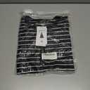 ZESICA Womens Long Sleeve Striped Shirts V Neck Button Up Sweater Casual Loose Basic Tops Trendy Spring Clothes (M)