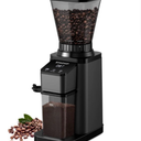 Electric Burr Coffee Grinder with 48 Grind Settings, Adjustable Burr Mill Coffee Bean Grinder with Touch Control Display for Espresso/Drip/Pour Over/Cold Brew/French Press, Black