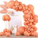 Voircoloria 130pcs Peach Balloons Different Sizes 18" 12" 10" 5" Pastel Orange Latex Balloon Garland Arch Kit for Birthday Baby Shower Graduation Wedding Gender Reveal Anniversary Party Decorations