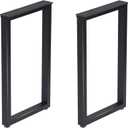 Taelakeni 28 Inch Metal Desk Table Legs, Heavy Duty Industrial Style Dinning Table Leg with Adjustment Feet Pads (Square)