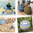 2.31 LB/1100 Pcs Glass Mosaic Tiles Bulk, 24 Colors Clear Mosaic Tile for Crafts with Storage Box 0.4 Inch Square Crystal Glass Pieces for Art DIY, Home Decoration