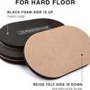 Felt Furniture Sliders Hardwood Floors X-PROTECTOR 4 PCS 9 1/2 inch Furniture Sliders Heavy Duty Felt Sliders Hard Surfaces Move Your Furniture Easily & Safely!