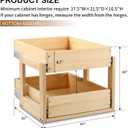 Mulush Pull Out Cabinet Organizer, 17''W21''D16''H Soft Close Slide Out Wood Drawer Shelves Storage for Kitchen, 2-Tier, Finished, Heavy-Duty, Bottom Assembly