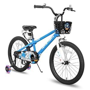 JOYSTAR 20 Inch Kids Bike with Training Wheels 20Inch Boys Bike for Ages 8-12 Year Old Children BMX Kids' Bicycle Blue