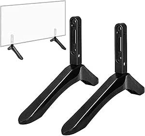 TV Base Pedestal Feet, TV Stand Mount Legs, Universal Table Top TV Stand Base Legs For Most 32-65”LCD LED Plasma Flat Screen(Note: the distance between mounting holes is 0.787-2.16 inch/2cm-5cm)