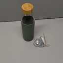 veegoal 18 Oz Borosilicate Glass Water Bottles with Bamboo Lid, BPA-FREE, Non-Slip Silicone Sleeve, and Stainless Steel Leak Proof Lid - Reusable Glass Bottle for Men and Women