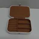 Smileshe Travel Jewelry Box, PU Leather Small Gift Portable Case, 2 Layers Organizer Display Storage Boxes for Rings, Earrings, Necklaces, Bracelets