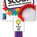 Ceaco Puzzle Scoop with LED Light & 3X Magnifier  Jigsaw Puzzle Accessory for Lifting & Moving Sections, Low Vision Aid, Puzzle Tool Gift for Adults & Seniors