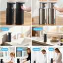Automatic Foaming Soap Dispenser Touchless, 304 Stainless Steel Bottle Body & 16.2oz/480ml,USB Rechargeable, 3 Adjustable Liquid Levels, IPX7 Waterproof, for Kitchen Bathroom, Black