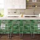 Art3dwallpanels 10-Sheet Peel and Stick Backsplash, 11.02'' x 8.46'' Peel and Stick Tile, 3D Self Adhesive Tile for Kitchen, Bathroom, Laundry Room, Dark Green