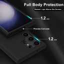 bemal for Samsung Galaxy S25 Ultra Case - Smooth Silky Liquid Silicone - Slim Fit Soft Microfiber Lining - Designed for Women and Girls - Shockproof Protective Phone Cover 6.8"- Black