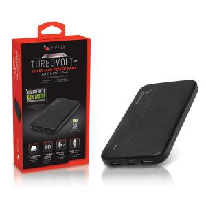 HELIX TurboVolt+ 10,000 mAh Power Bank USB-C & USB-A Ports