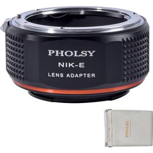 PHOLSY Lens Mount Adapter Compatible with Nikon F to E (NEX), Compatible with Nikon F Lens to E Mount Camera Compatible with Sony a1 a9 a7S a7R a7C a7 a6600 a6500 a6400 a6300 a6000 NEX etc.