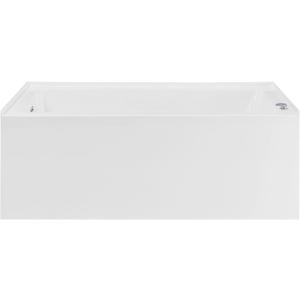 Swiss Madison Avancer 60" x 36" Left-Hand Drain Rectangular Alcove Whirlpool Bathtub with Apron, Glossy White (SM-AB590)