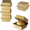JUNGLE PICK Take out paper containers 100pcs/ 400pcs(4.13"x 4.13" x H3.54)