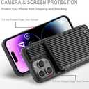 Vinich for iPhone 13 Pro Max Wallet Case with Card Holder, Carbon Black | RFID Blocking Credit Slots, Kickstand, Shockproof Flip Phone Cover, PU Leather, Double Magnetic Clasp