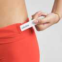 ODODOS Tummy Control Compression Shorts for Women, 4" / 6" / 8" / 10" High Waist Workout Biker Shorts with Inner Pocket (Orange)