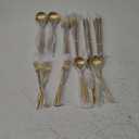 40 Piece Gold Silverware Set for 8, Terlulu Stainless Steel Flatware Set, Gold Cutlery Set Utensils Set, Tableware Include Forks Knives Spoons for Home Kitchen Restaurant Wedding, Satin Finish