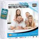 Utopia Bedding Waterproof Mattress Protector Queen Size, Premium 200 GSM Terry Mattress Cover, Soft & Breathable Bed Cover, Fitted Sheet Style with Stretchable Deep Pockets 17" (White)